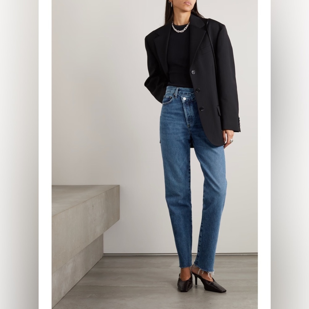 AGOLDE Criss Cross Straigh Range Dark Rinse A9037B-1141 Sz 29 - Picture 2 of 8